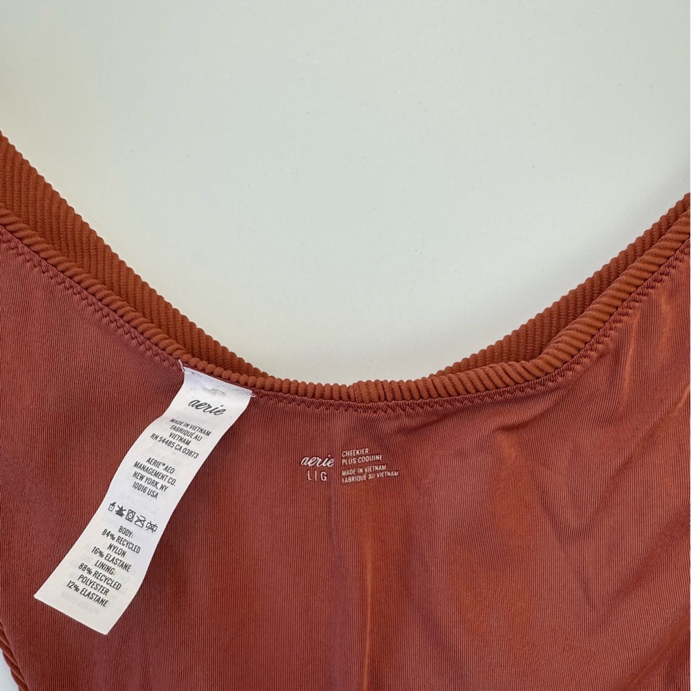 Aerie Ribbed Super High Cut Cheekiest Bikini Bottom - Picture 3 of 5